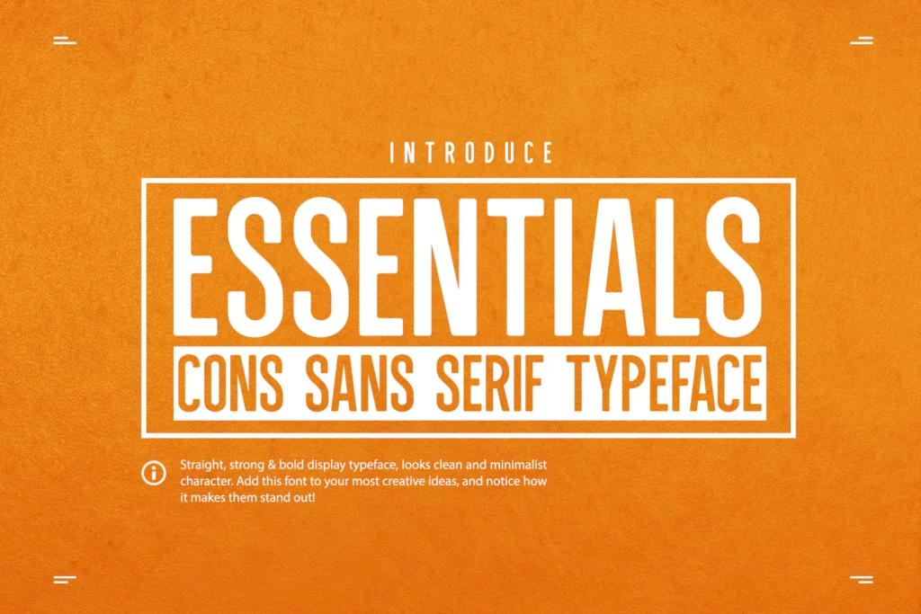 Essentials - Sans Serif Typeface