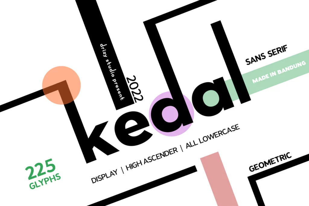 Kedal - Geometric Font