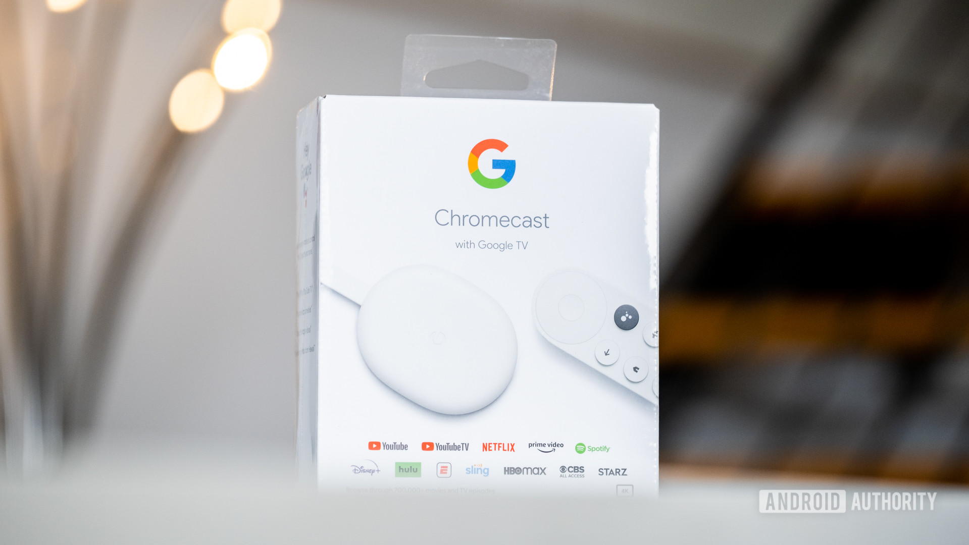Google Chromecast with Google TV box Google Chromecast with Google TV box