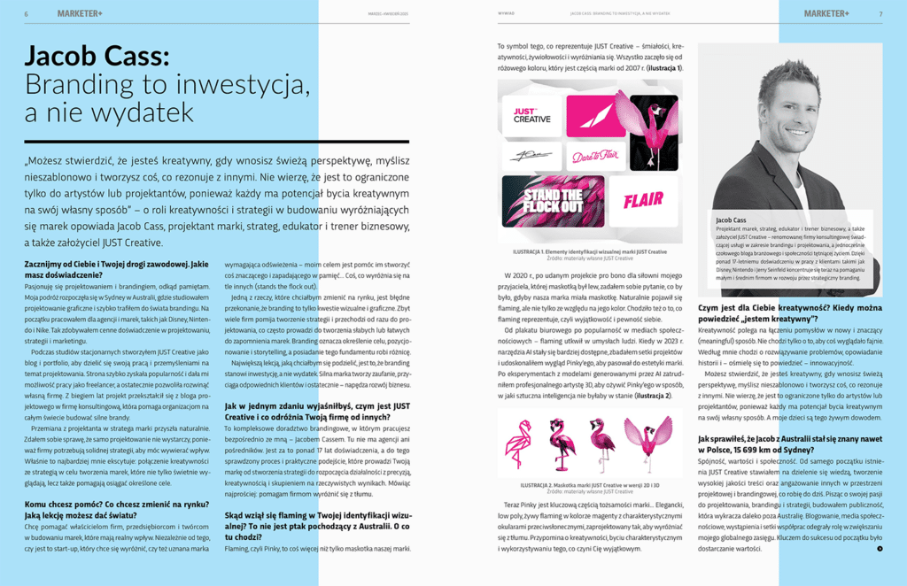 Marketer+ Magazine Jacob Cass Spread Page 1