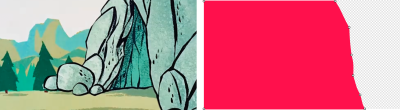 Masking defines the visible area of the cave