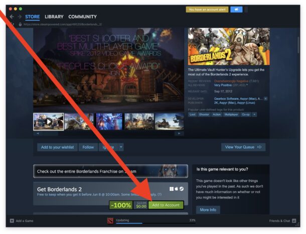 How to download Borderlands 2 for free from Steam