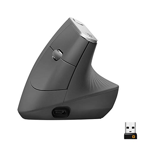 Logitech MX Vertical Wireless Mouse – Ergonomic Design Reduces Muscle...