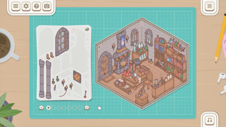 Little Corners - A room stuffed with potion bottles and alchemical equipment.