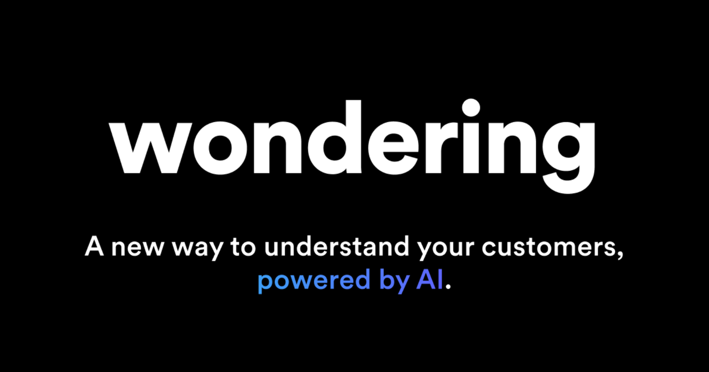 Wondering Tagline: A new way to understand your customers, powered by AI.