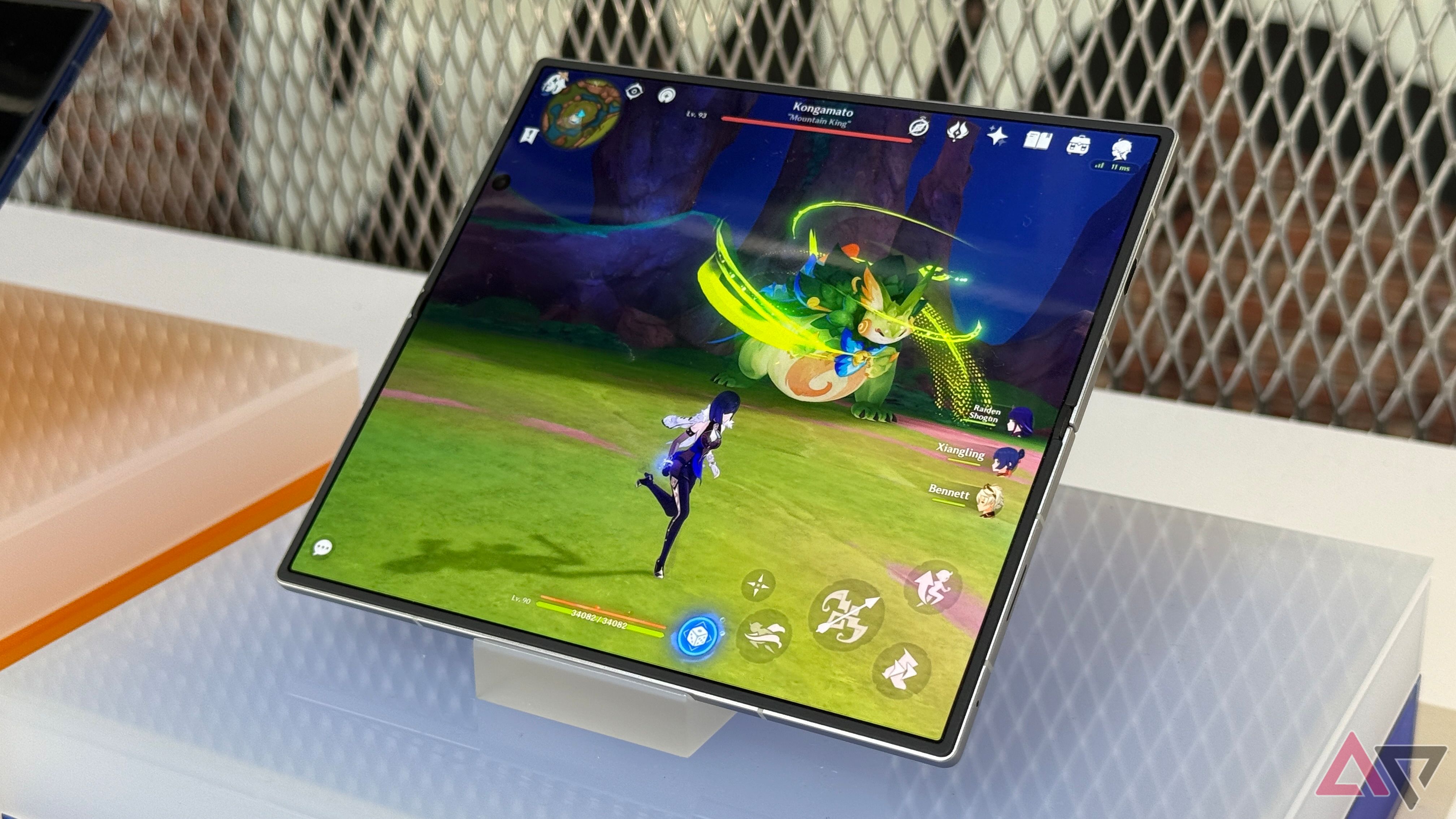 Samsung-Galaxy-Z-Fold-7-open-on-stand