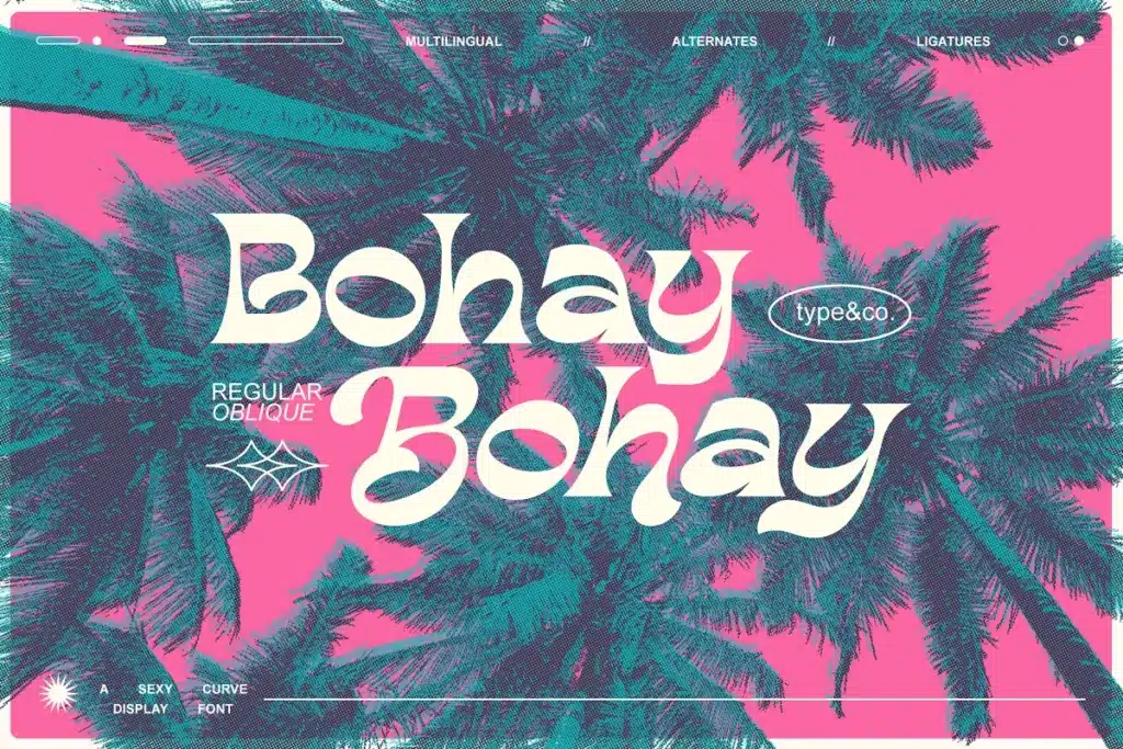 Bohay - A Curvy Display Font
