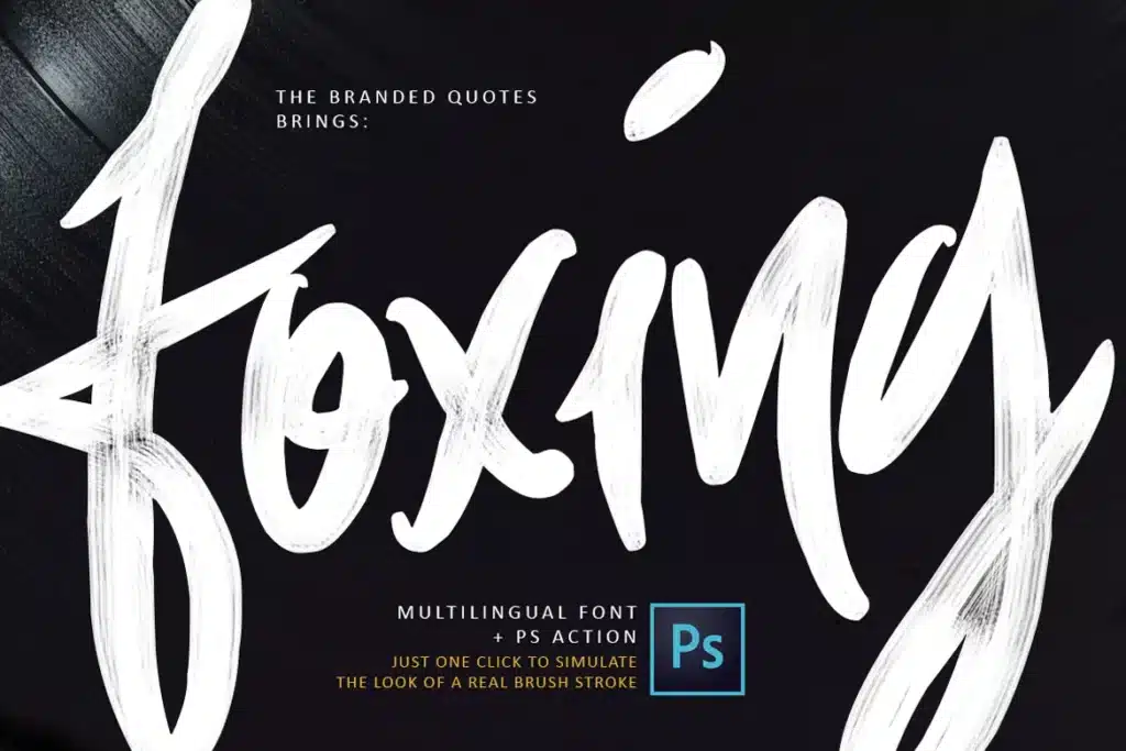 Foxing Font + PS Action