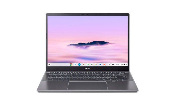 Acer Chromebook Plus Enterprise 714 showcasing a WUXGA display and sleek design, designed for professional use.