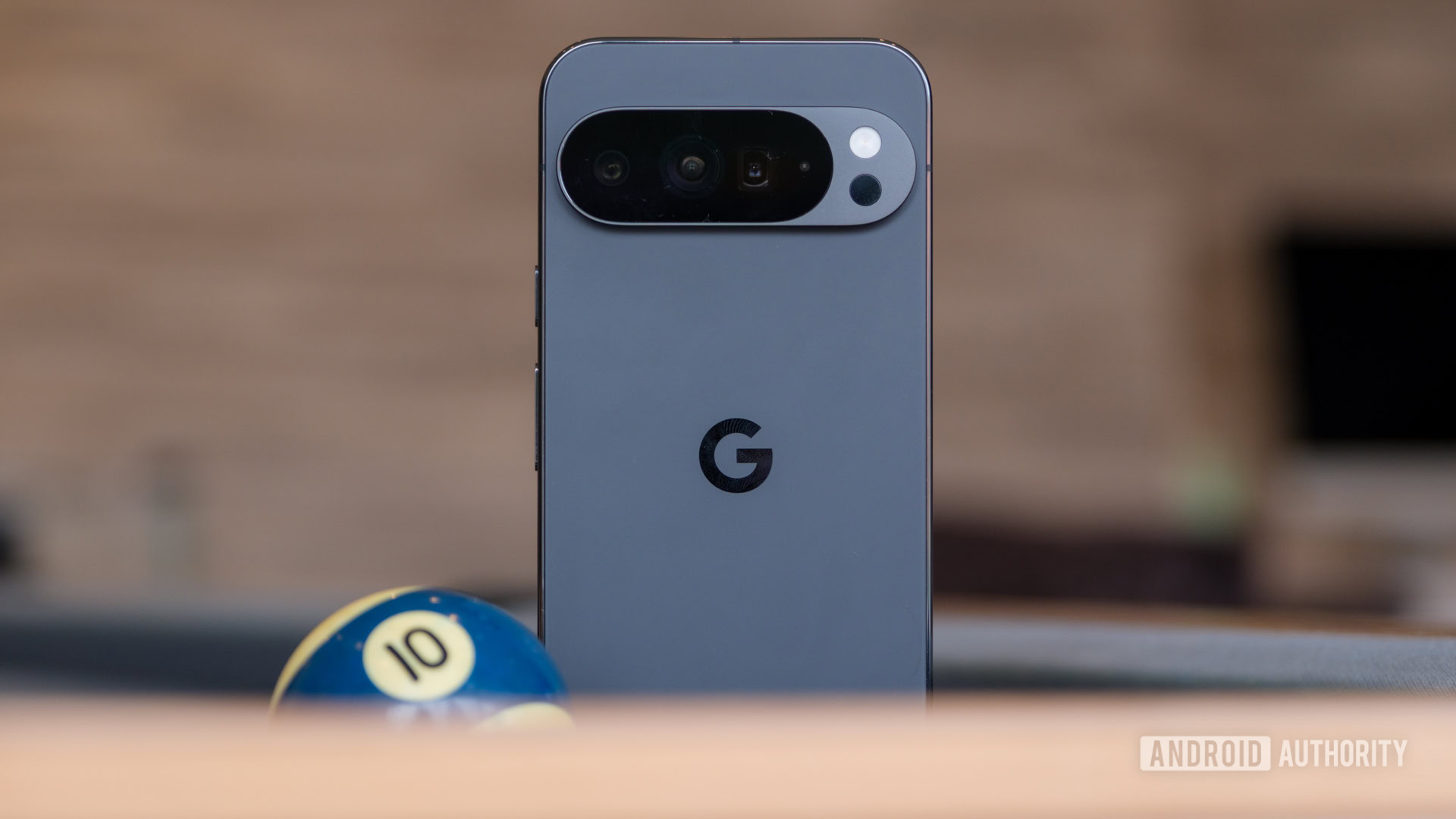 Google Pixel 10 Pro XL camera with pool ball