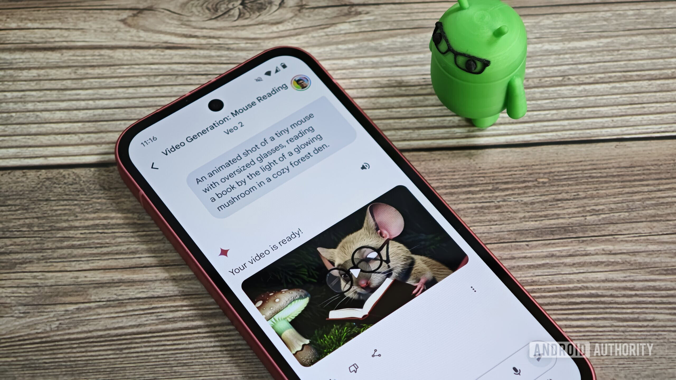 Veo 2 in Gemini on an Android phone